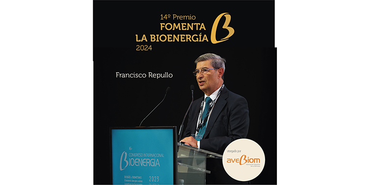 El premio “Fomenta la Bioenergía 2024” reconoce la labor de Francisco Repullo en pro del sector de los gases renovables