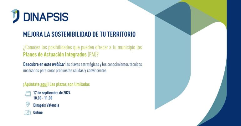 Dinapsis compartirá en un webinar las claves de los Planes de Actuación Integrados